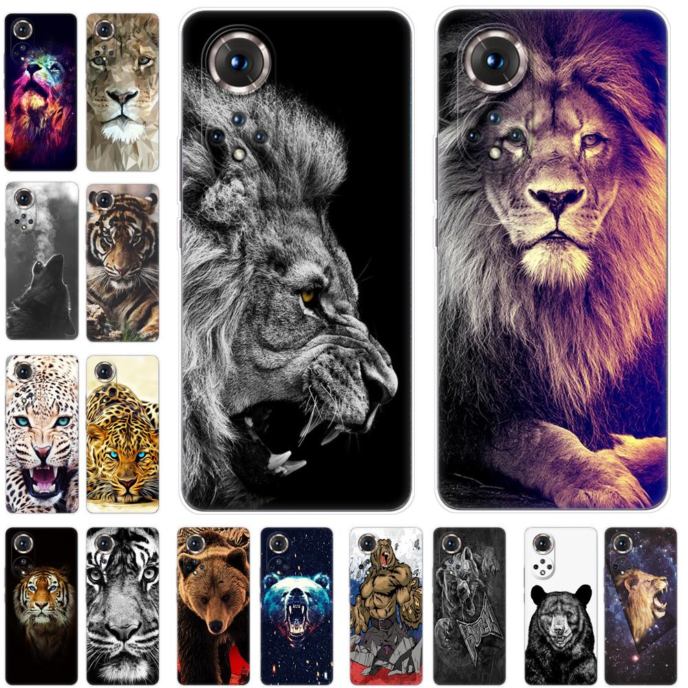 For Honor 50 Case For Honor 50 Pro Case Phone Back Cover On Huawei Nova 9 Pro Case Nova9 Honor50 50Pro Case Wolf Tiger Lion Bear
