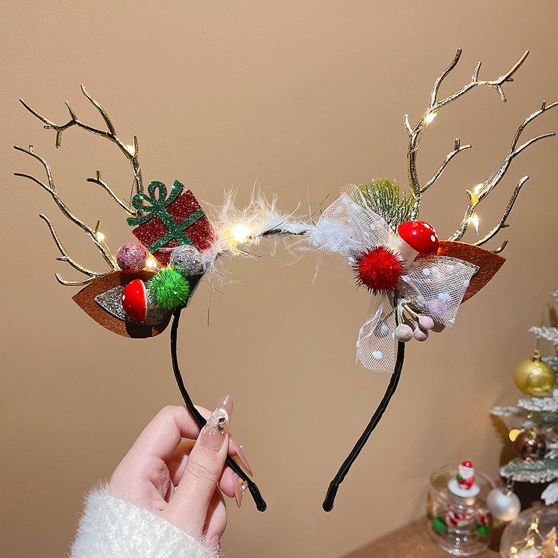 Mori Style Reindeer Antler Ears Christmas Hair Clip - Cute Kids' Hairpin Accessory