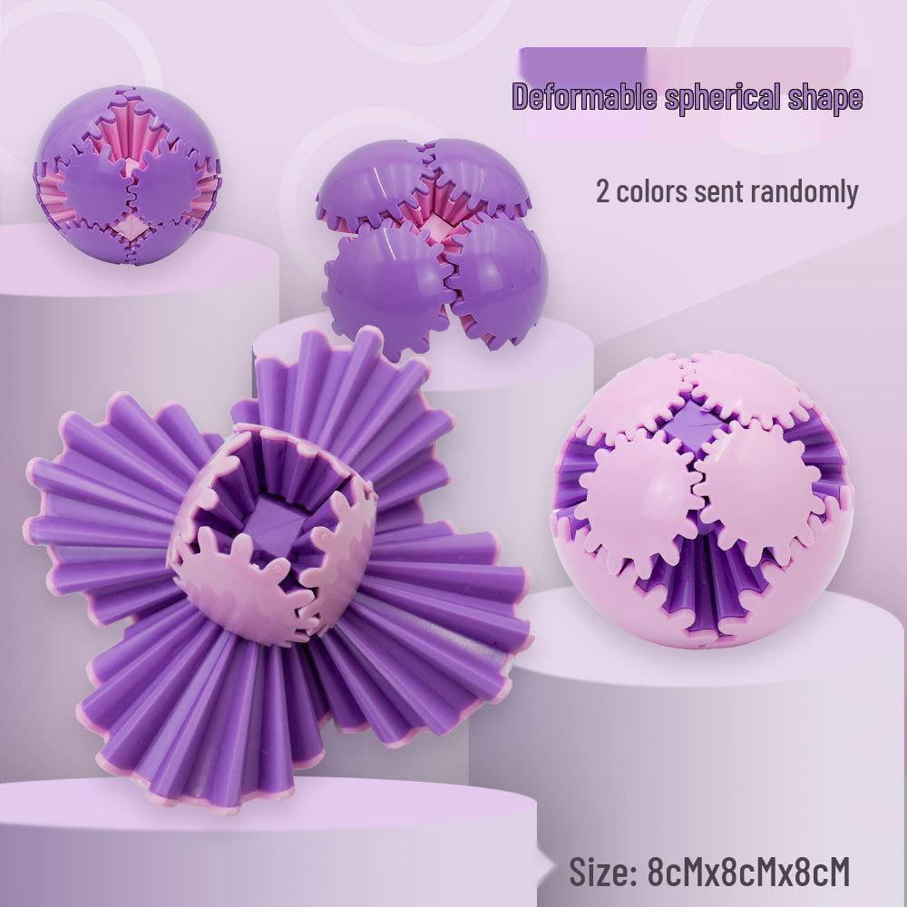 Creative 3D Gear Ball Rotating Rubik s Cube Decompression Toy for Children