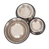 Round Travel Drinking Water Food Feeding Stainless Steel Dog Bowl