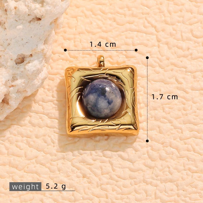 Multicolor Natural Tiger Eye Stone 18k Gold-Plated Necklace & Earrings Accessories