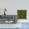 Wall Clock Modern Silent Non Ticking Resin Horse Figurine Desk Ornament Square Decorative for Office