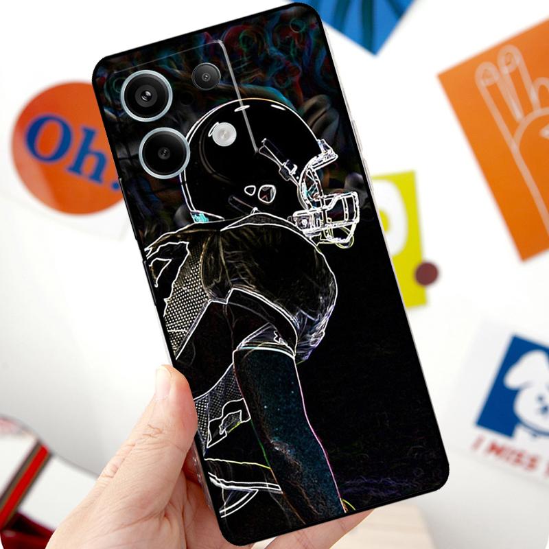 American Football College Sport Funda For Xiaomi Redmi Note 14 10 11 12 13 15 Pro Plus Case For Redmi 15 15C 13C 12C 10C 14C