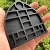 1PC Miniature Trinket Shelf Crystal Shelf Dollhouse Miniature Decor Printers Tray Miniature Wooden Storage Trinket Shelf