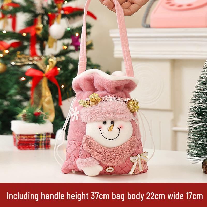 Christmas Gift Bags: Kids' Cartoon Candy & Apple Decor In Santa & Tree Shapes