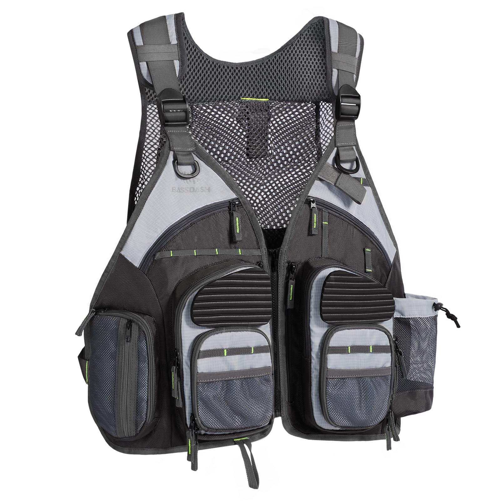 

Bassdash Fishing Fishing Mountain Stream Fishing Outdoor Free Size Vest, Vest, Vest, Men s Vest, (Dark Gray)
