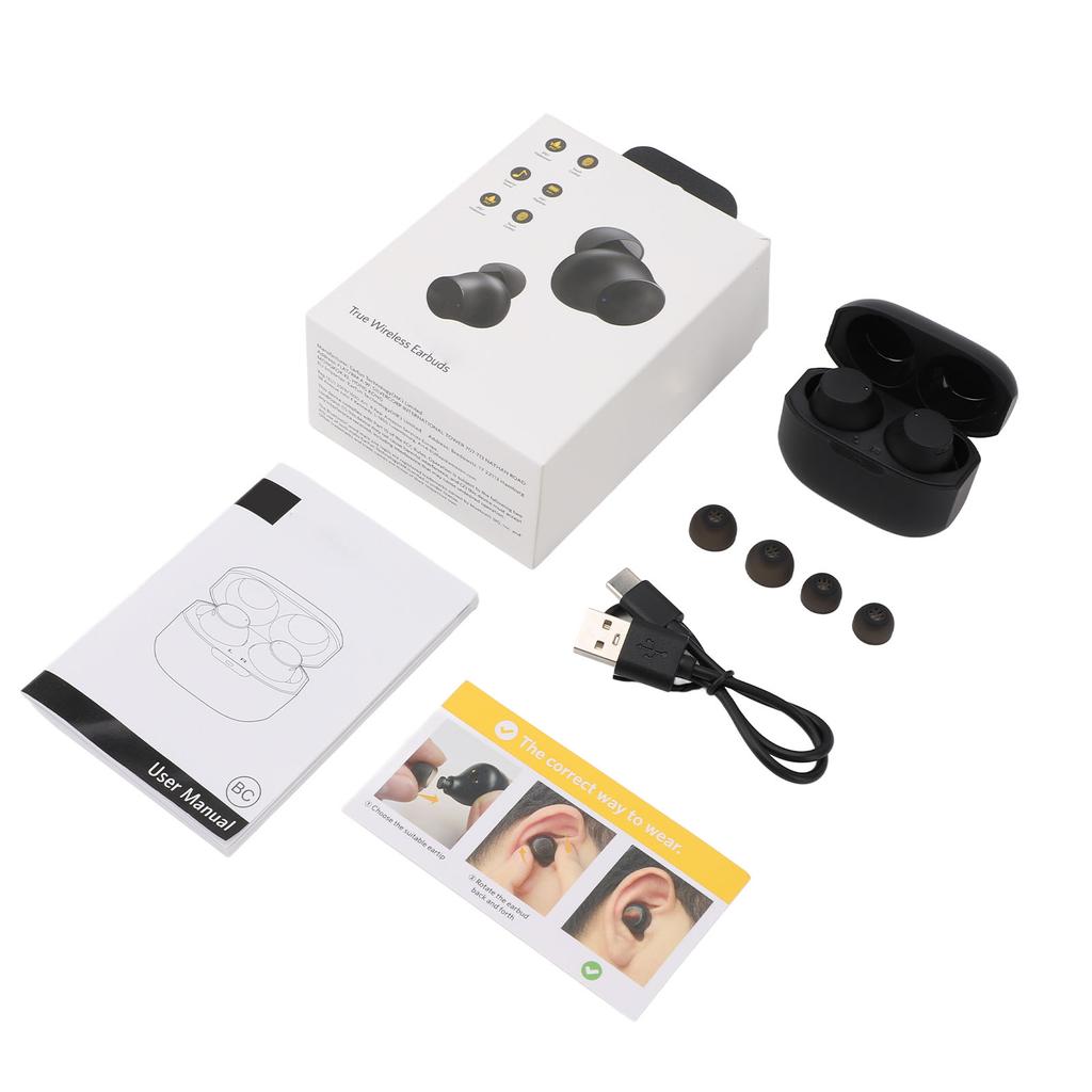 Mini Wireless Earbuds Bluetooth 5.0 Lightweight Headphones Immersive Sound Long Distance Connection Headset with Charging Case