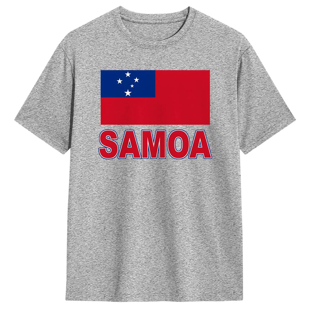 Unisexs TShirt Samoa Samoan Flag Leisure 100 Cotton Tees Short Sleeve T Shirt Round Collar Clothing 6XL