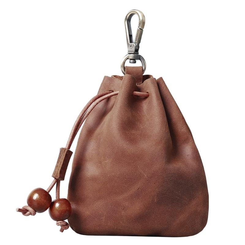 Renaissance Belt Pouch Medieval Drawstring Purse Leather Bag for Cosplay