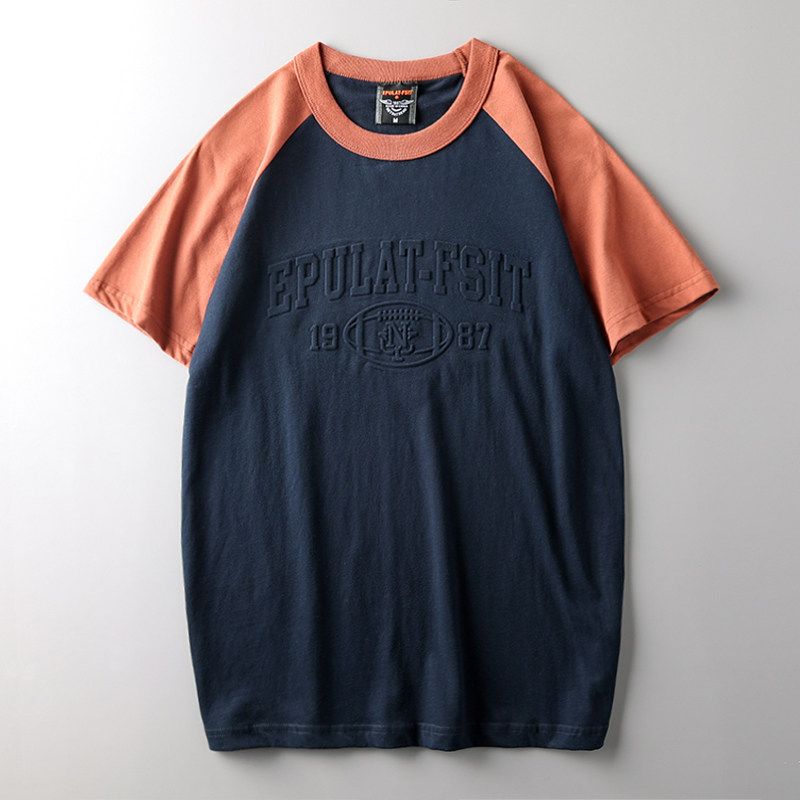 Foreign Trade Tail Order Cut Label Retro Short Sleeve Export T-shirt
