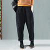 Women Elastic Waist Corduroy Pants Solid Long Trousers  Vintage Corduroy Harem Pants Loose Turnip Pantalon Casual