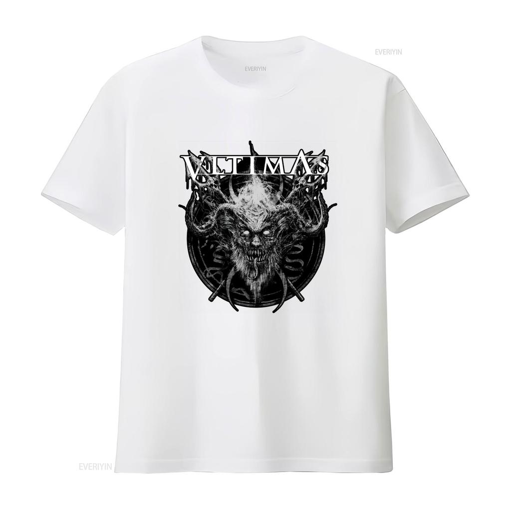 Vltimas Official Black T Shirt Gothic Demon Print Heavy Metal Band Merch Clothing Vintage Washed Soft Casual Streetwear