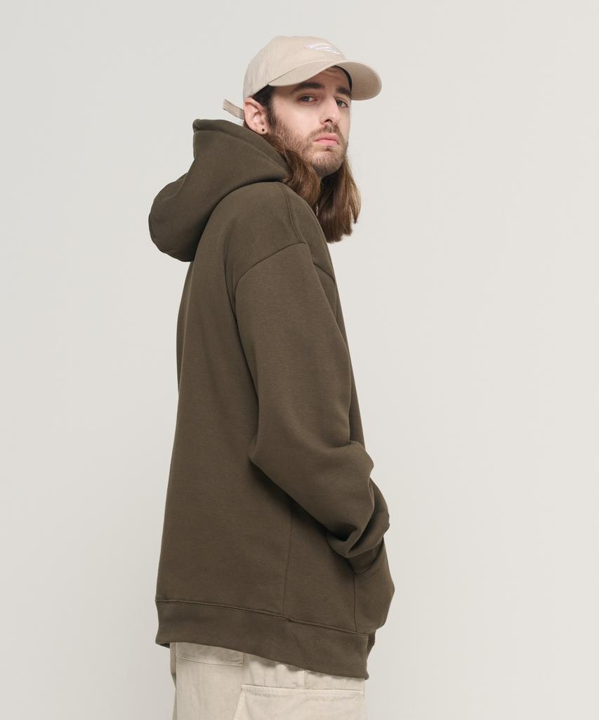 Wesentlicher Logo Oversized Hoodie (khaki)