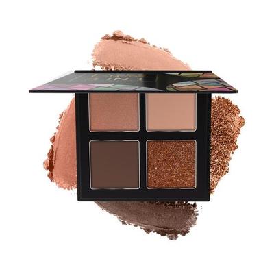FACESCANADA 4 v 1 Kvadruple Paletka Očních Stínů Prášková-So Workaholic 02, 4,8G|Třpytivé & Matné Odstíny|Satinově Matný Finish Oční Stíny Kvartet|Intenzivní Pigment