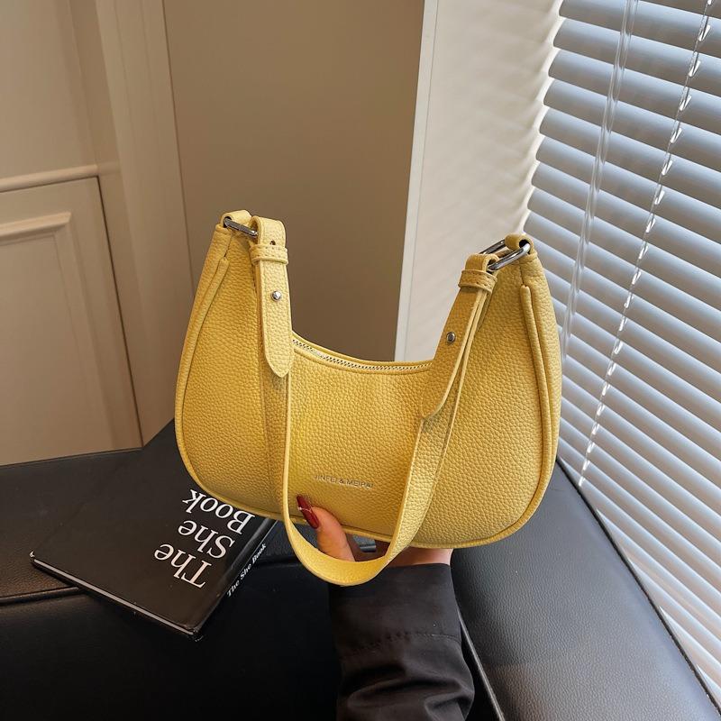 

Повседневная сумка женская летняя новая модная нишевая сумка на одно плечо подмышку сейчас популярна сумка-пельмень жёлтый