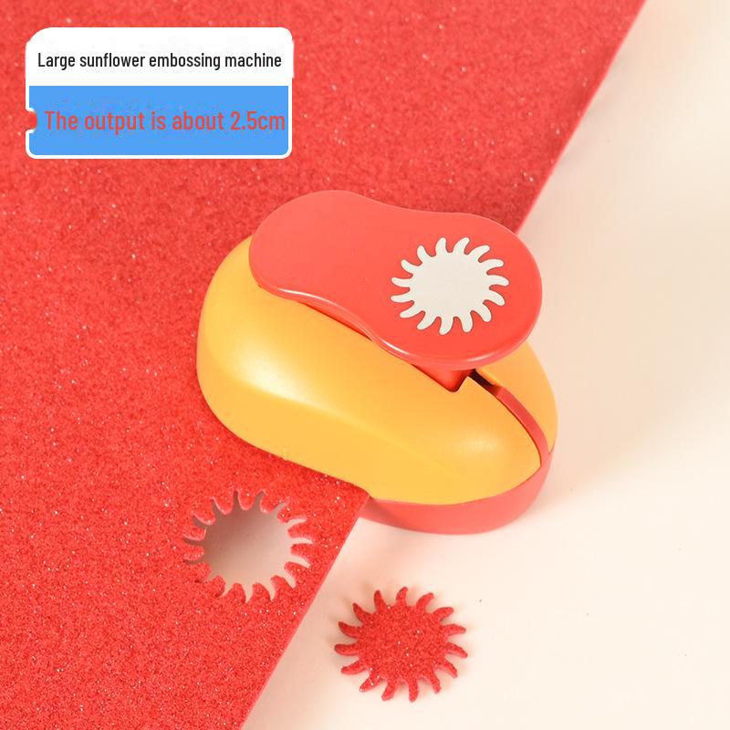 Children's DIY Embossing Machine: Easy Large Flower Punch for Kindergarten Craft and Paper-Cutting Projects