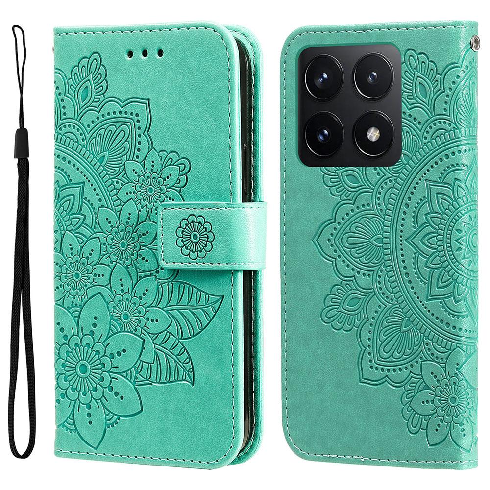 Etui na Xiaomi 14T Wzór Kwiatowy Skóra PU Portfel Stojak Pokrowiec na Telefon