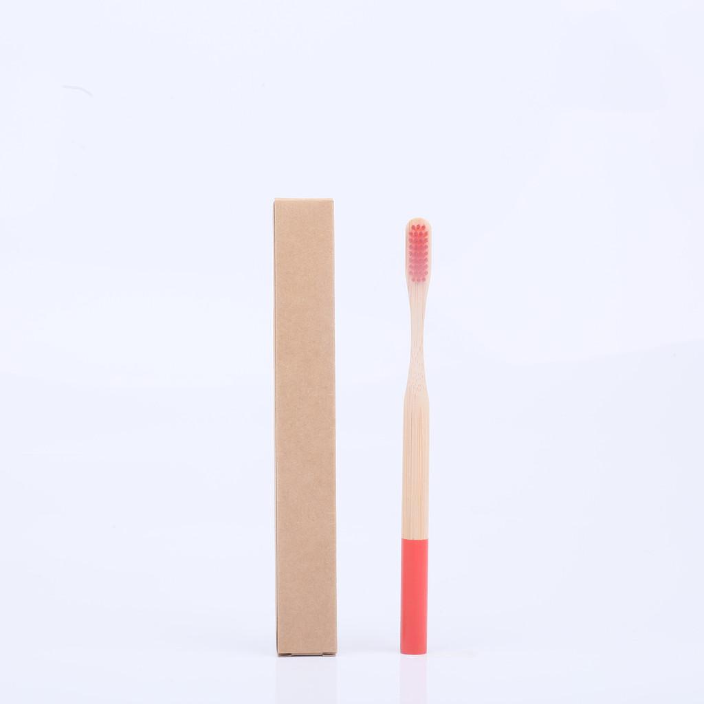 Bamboo Toothbrush Adult Bamboo Charcoal Soft Bristle With Round Handle For Oral Care