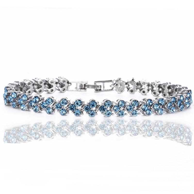 Ka Shi Tong Roman Crystal Zircon Bracelet: Elegant Ladies' Shiny Jewelry, Perfect Christmas Gift