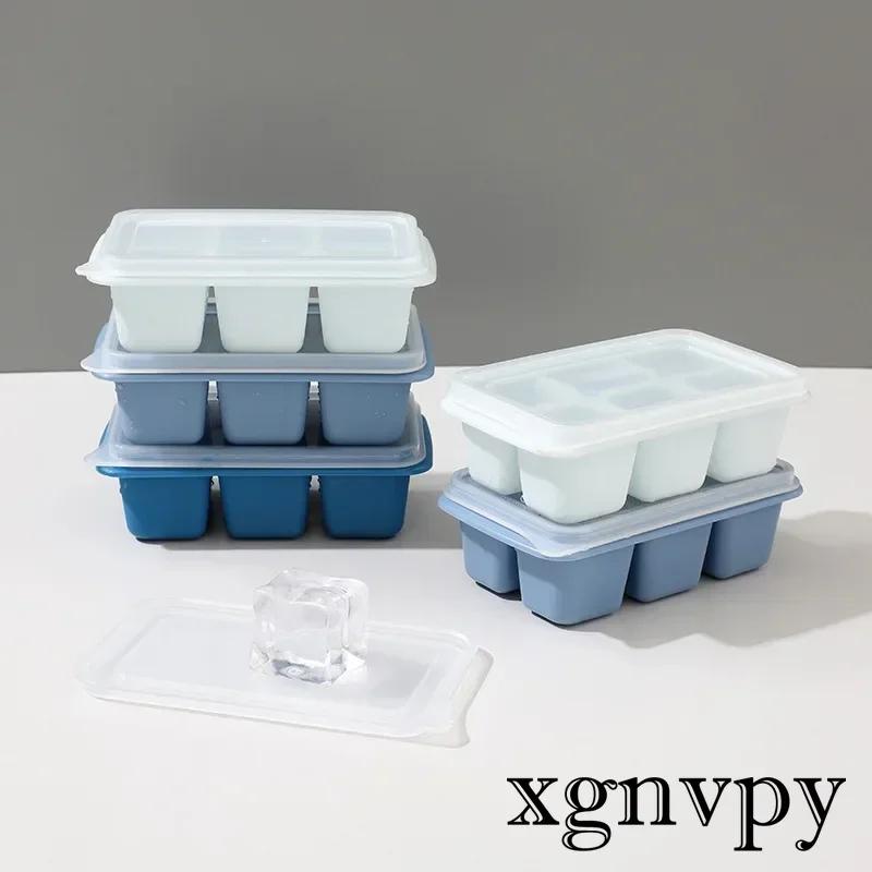 Home Refrigerator Homemade Frozen Ice Box with Cover Silicone Ice Cube Ice Box Frozen Mold Quick-freezing Device