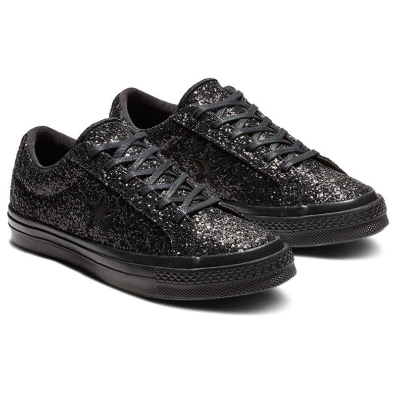 Converse One Star Retro Classic Low-Top Board Shoes Unisex Black