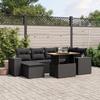 VidaXL Garden Lounge Set with Cushions 7 Pcs, Patio Sofas, Patio Furniture Set, Outdoor Furniture, Black 3272735