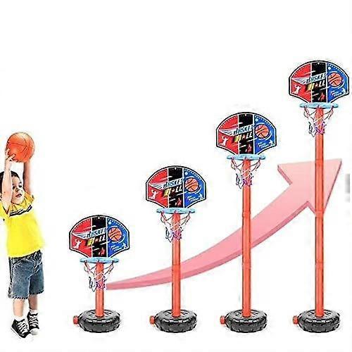 Kids Children Portable Basketball Hoops Set Stands Adjustable Height with Inflator Toys Outdoor Summer Garden