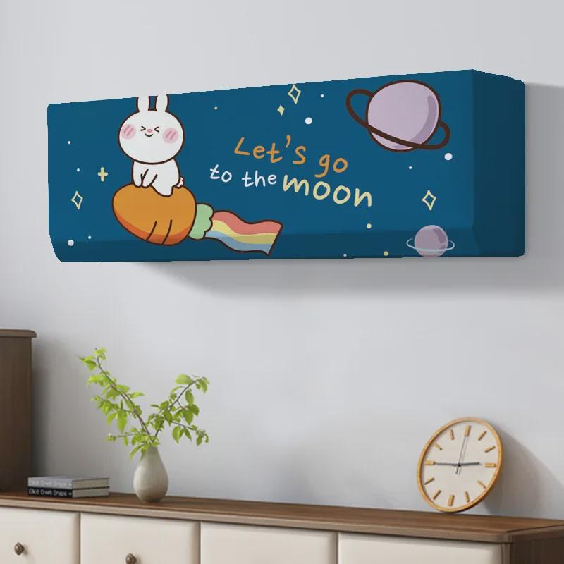 Universelle Cartoon-Staubschutzhülle für Klimaanlagen: Waschbar & Elastisch für Schlafzimmer