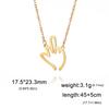 Teamer Middle Finger Pendant Necklace Women Men Hip Hop Stainless Steel Funny Rock Punk Jewelry Birthday Gift Wholesale