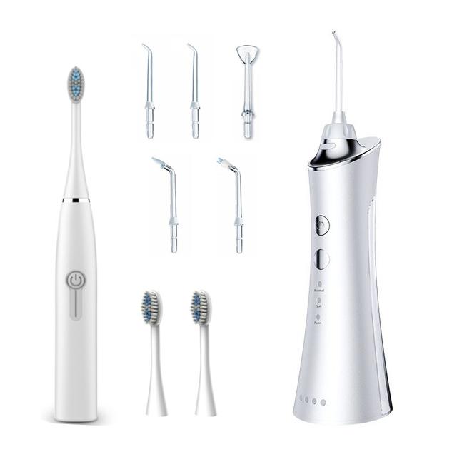 Oral Irrigator Professional Tooth Cleaner 5 Nozzles Water Flosser Toothbrush Adulet Use Timer Brush Oral Cleaner