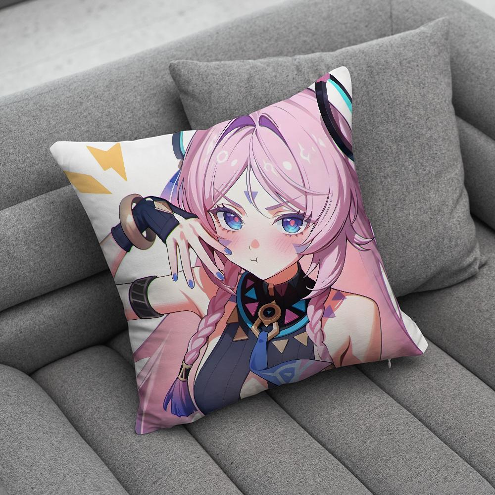 GGenshin Impact Citlali Pillow Case Soft Cushion Cases for Farmhouse Sofa Decor Home Decorations and Protector