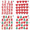 Package Label Countdown Christmas Label Advent Calendar Number Xmas Ornament Gift Felt Sticker