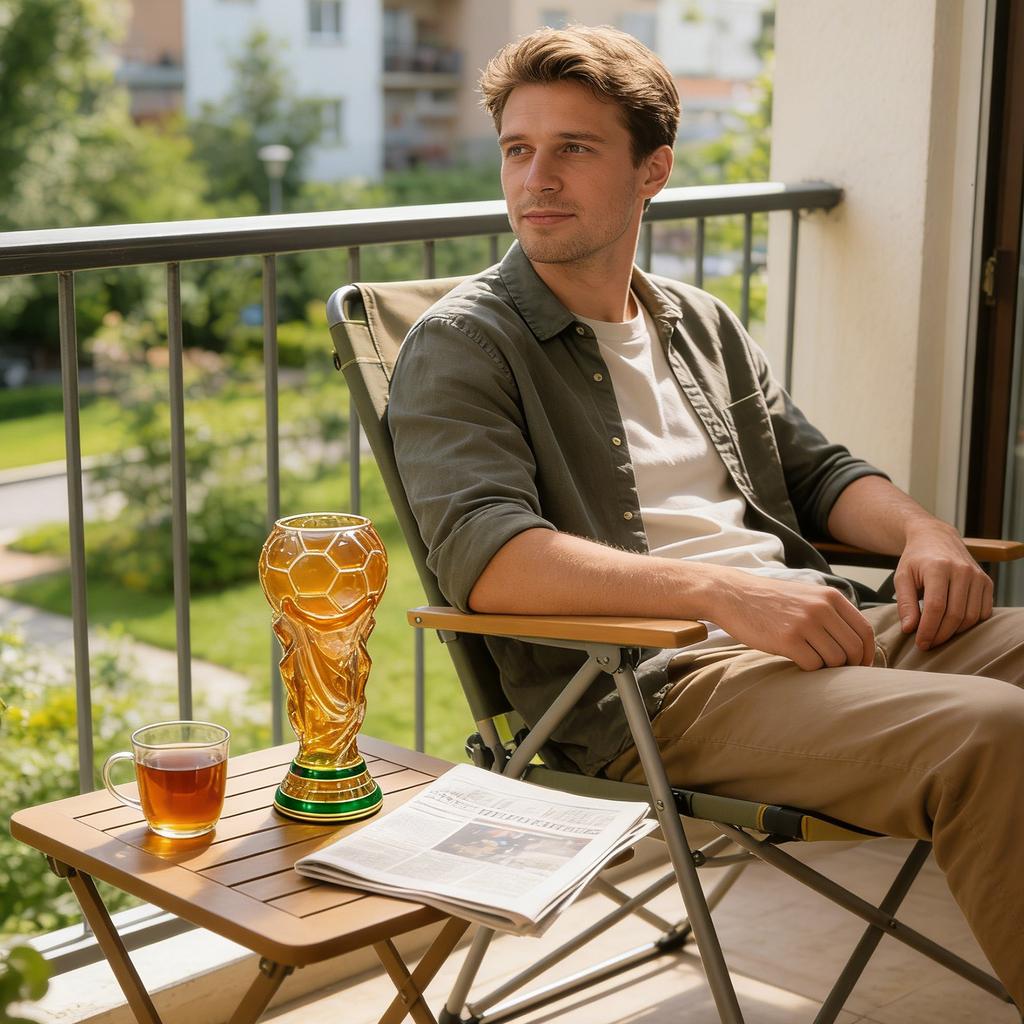 Trophy Shaped Beer Mug, Glass Thick Glass Body Sturdy Soccer Water Cup For Dads, Boyfriends, Soccer Enthusiasts For Hold Craft Beer, Ice Water, Juice