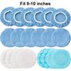 Mudder 20 Pieces 9 To 10 Inches Buffer Pads Car Polisher Bonnet Orbital Buffer Bonnets Microfiber Polishing Pad Cover