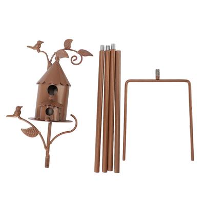 Metal Birdhouse Exquisite Unique Bird Houses with Stake for Outdoor Garden Decoration