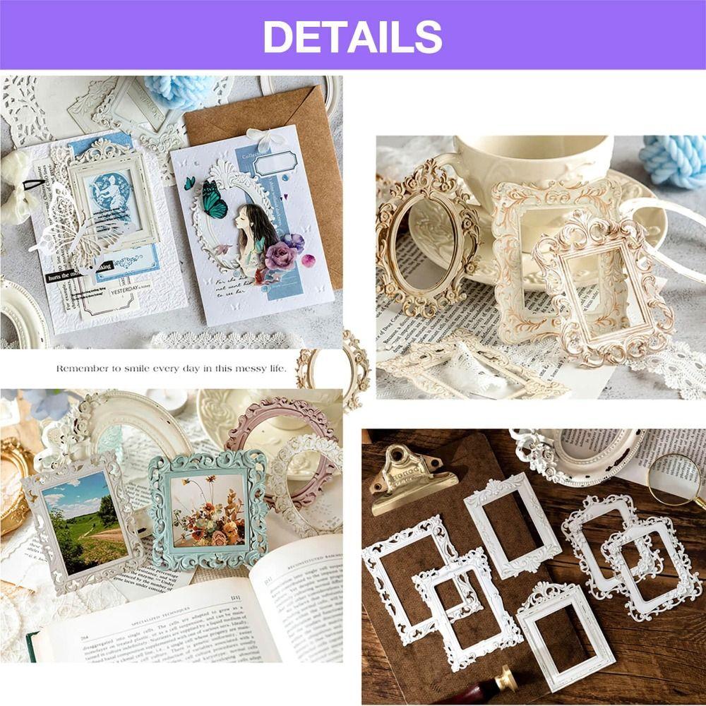 A Set Relievo Vintage Hollow Embossed Materials Frame Scrapbook Decoration Paper  DIY Crafts