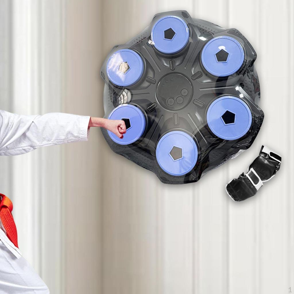 Music Boxing Machine Decor Wall Mounted Target for Sports Household Home Gym Blue
