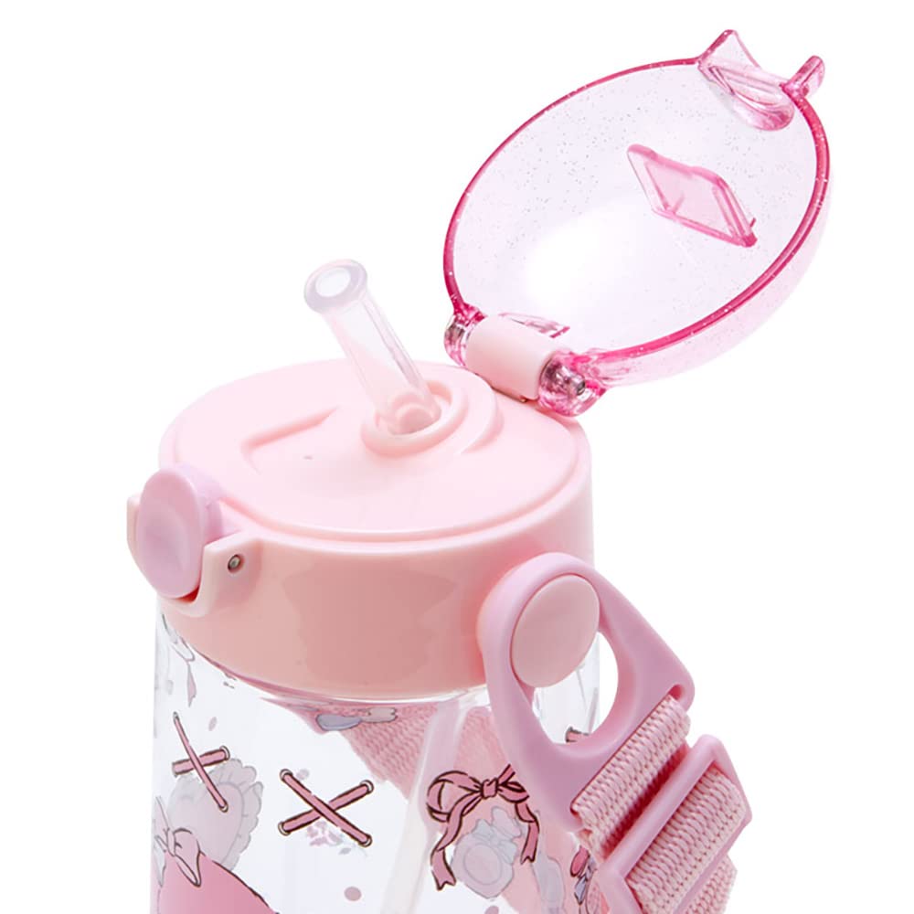 Sanrio Water Straw Direct Plastic My Cold Water Shoulder Strap Name Sticker 181871 Children's Bottle, Bottle, 480ml, Drinking, One-Touch, Lightweight,