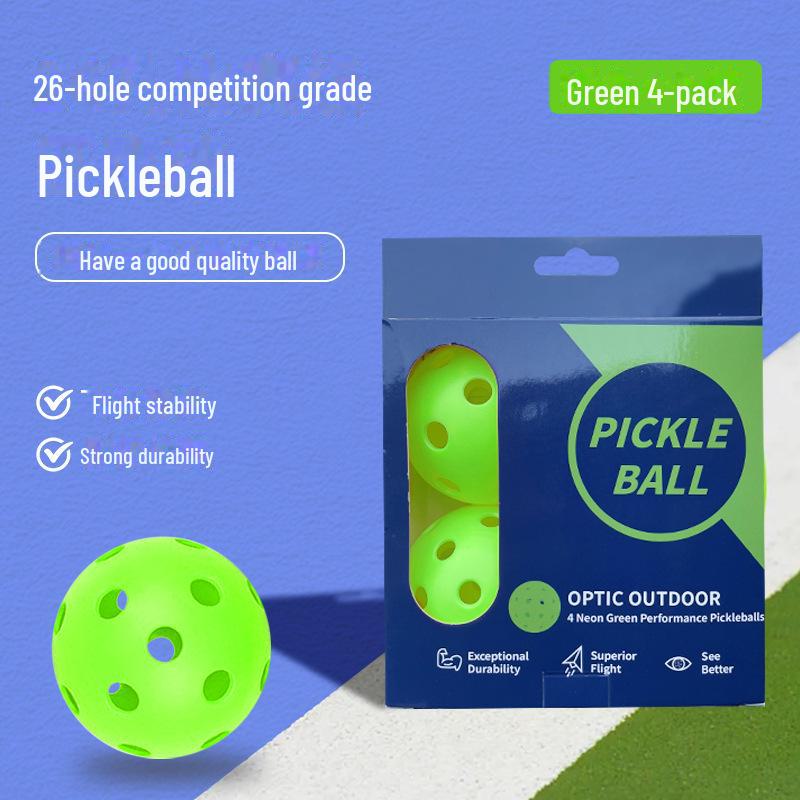 Dual Use 72mm Pickleball with 26 Holes for Indoor & Outdoor Practice