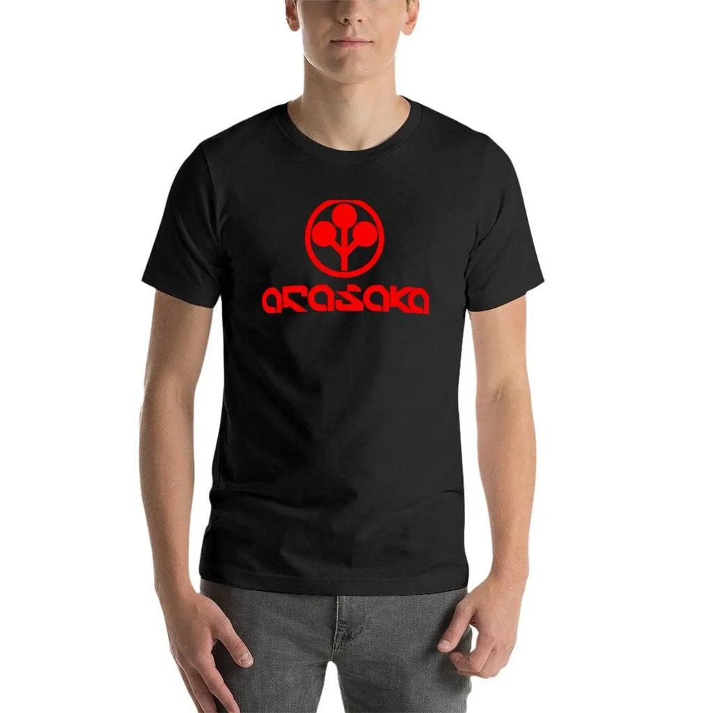 Arasaka T-Shirt new edition vintage clothes blanks customs heavy weight t shirts for men