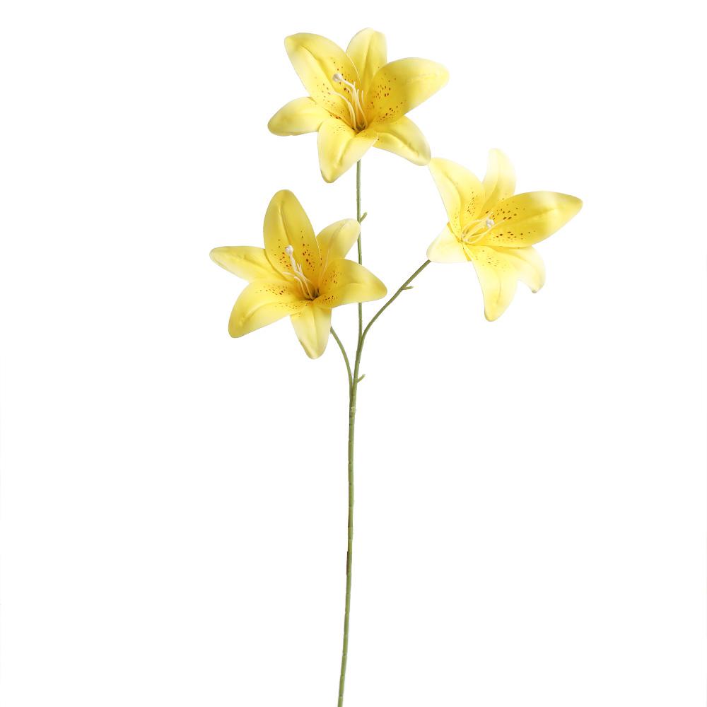 1Pcs Lily Artificial Flowers Bouquet Silk Fake Flower for Home Room Decor Garden Wedding Marriage Decoration Vase Party Supplies