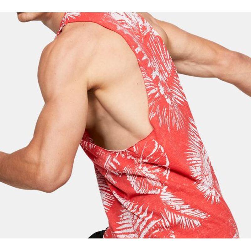 Under Armour Project Rock Aloha Camo Tanktop Herren Tops Rot 1351590-608