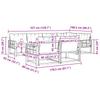 Outdoor Sofa Set with Cushions 7 pcs Natural and Cream