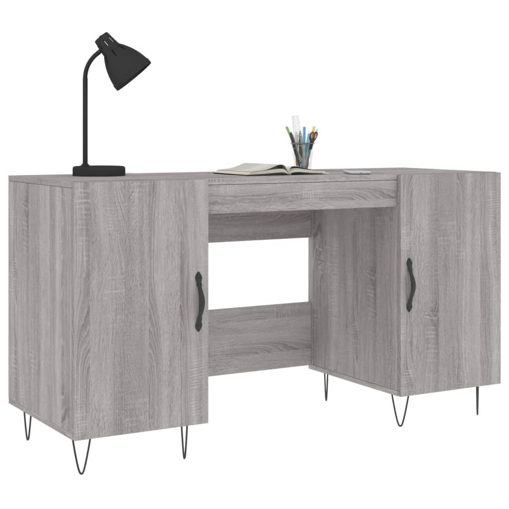 Scrivania Grigio Sonoma 140x50x75 cm Truciolato