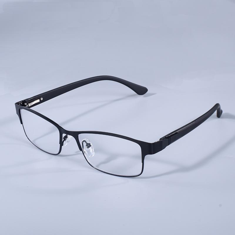 Stainless Steel Reading Glasses Men Business Presbyopic Glasses Male Anti Blue Light Eyeglasses Spring Hinge+100+125+150+175