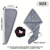 Microfiber Hair Towel Wrap Soft Quick Dry Hair Drying Cap Anti Frizz Hair Turban Bathroom Accessory