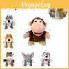 Jungle Animal Hand Puppets Lion Tiger Deer Monkey Plush Toys For Kids
