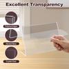 6 x 4 Inch Acrylic Sign Holder, 15 Pcs L Shape Clear Slant Back Sign Holders, Plastic Paper Sign Holder Stand, Clear Picture Frame Acrylic Stands for