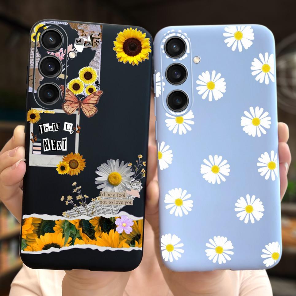For Funda Samsung Galaxy A35 5G Case Women Fashion Girly Flower Butterfly Bumper For Samsung A35 SM-A356B Coque Silicone Soft