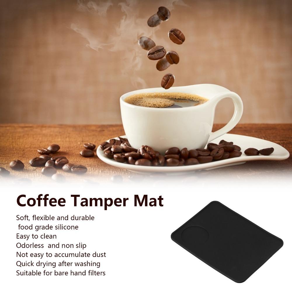 2 Pcs Set 22x15cm Coffee Tamper Mat Durable Easy Grade Rubber Coffee Powder Pad For Barista Tools